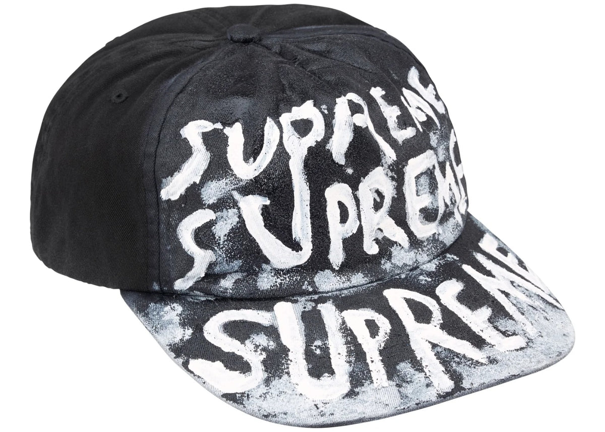Supreme Painted 5-Panel Hat Cap Black