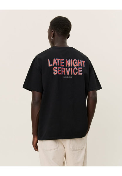 LATE NIGHT SERVICE - Print T-shirt - black   Les Deux Late Night Service Free Admission