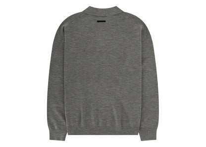 Fear of God Essentials Signature 90's Knit Polo Concrete Heather
