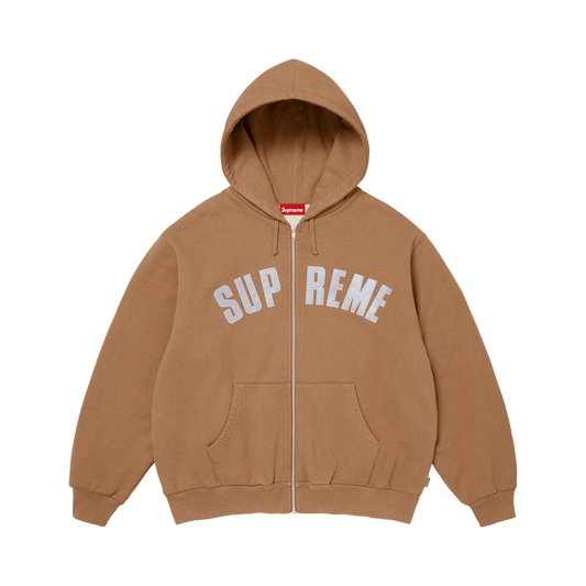 Supreme Arc Thermal Lined Zip Up Hooded Sweatshirt 'Light Brown'