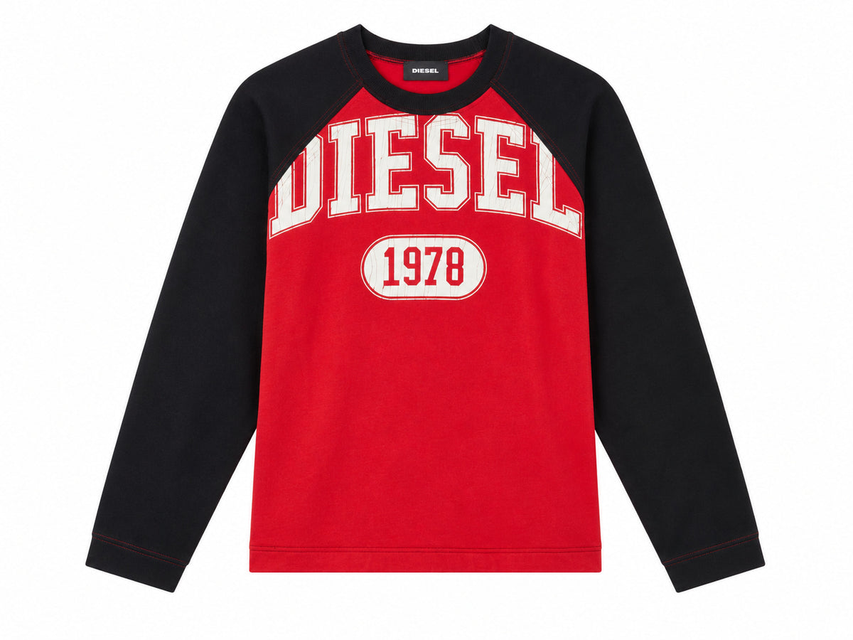 Diesel S-RAGLEN Graphic Sweatshirt Black