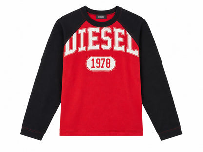 Diesel S-RAGLEN Graphic Sweatshirt Black