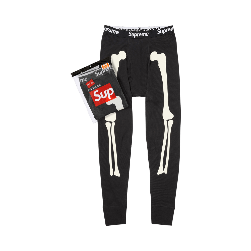 Supreme x Hanes Bones Thermal Pant (1 Pack) 'Black'
