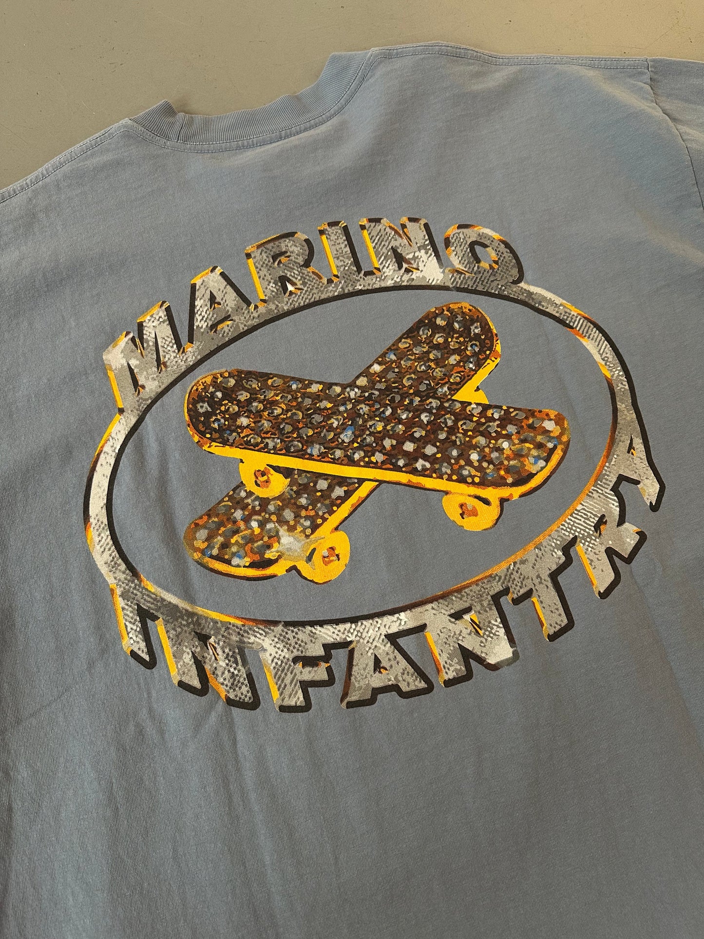 Marino Infantry OG Logo T-shirt Oversized Baby blue