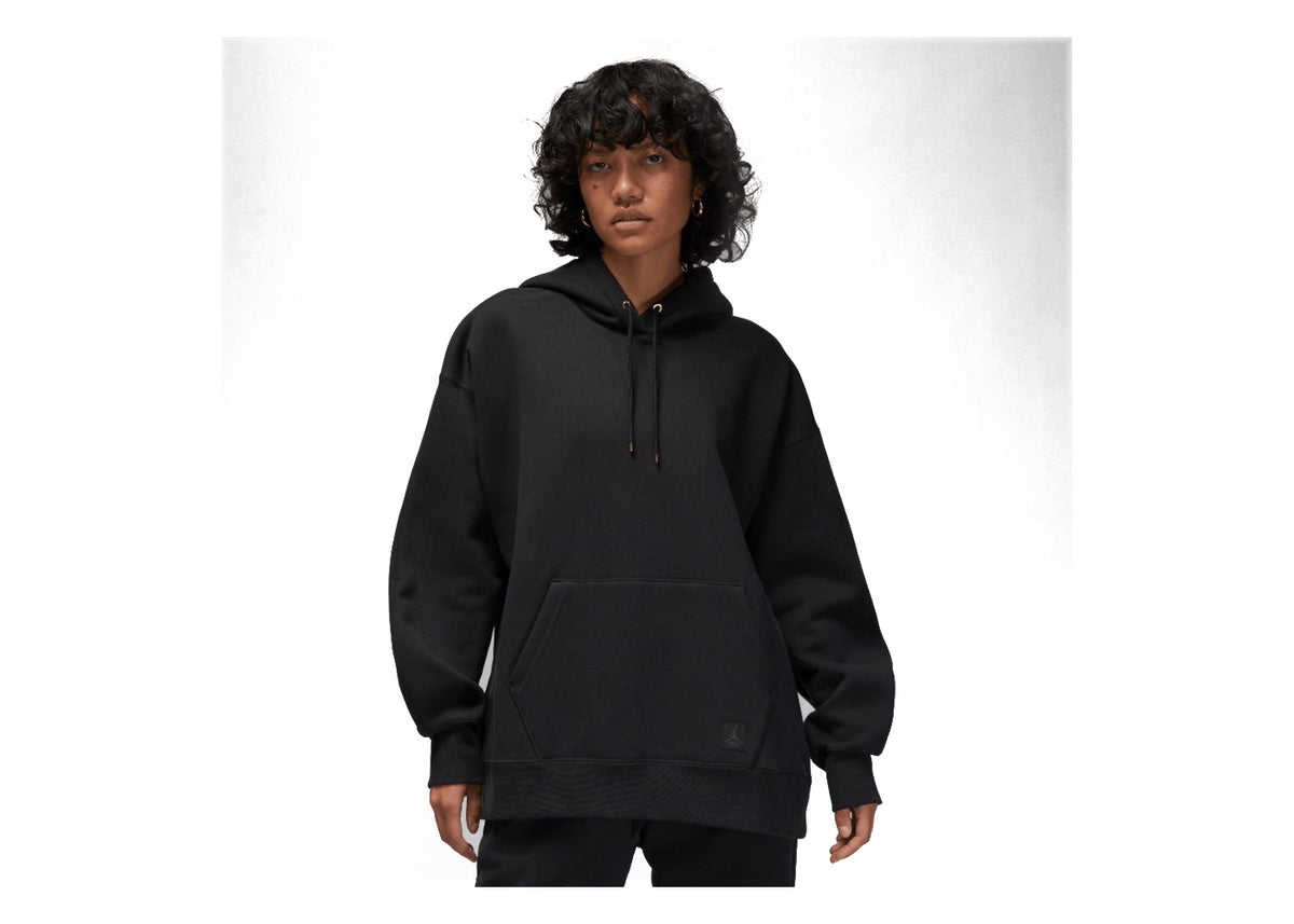 Jordan Flight Fleece Women's Satin-Lined Pullover Hoodie Black