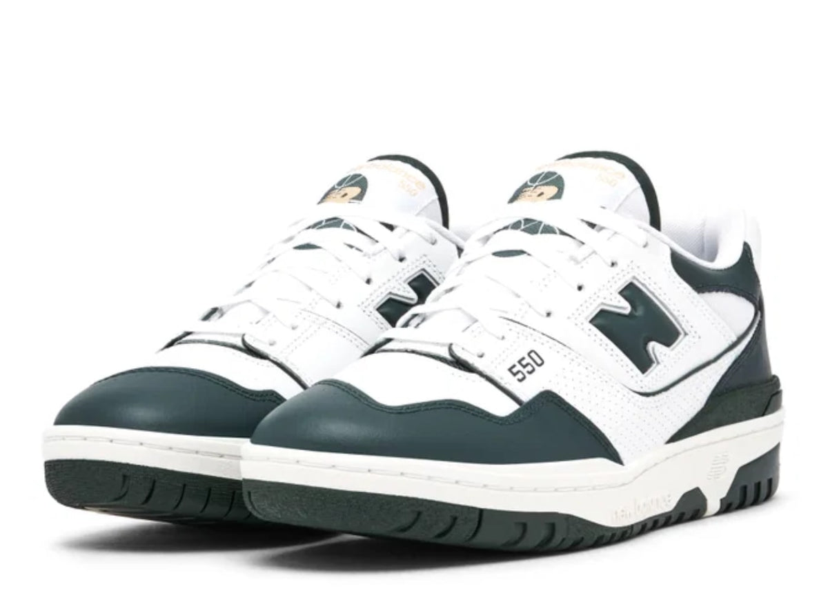 New Balance 550 White Dark Green