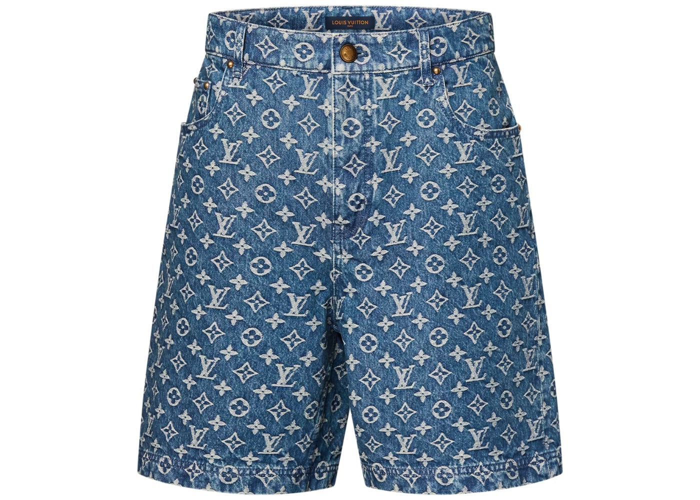 Louis Vuitton Monogram Denim Shorts Blue
