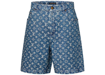 Louis Vuitton Monogram Denim Shorts Blue