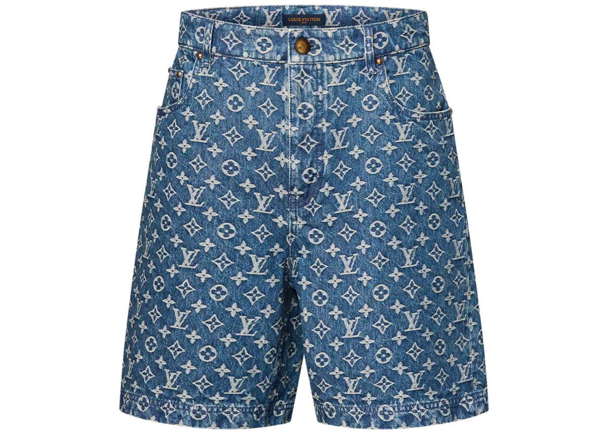Louis Vuitton Monogram Denim Shorts Blue