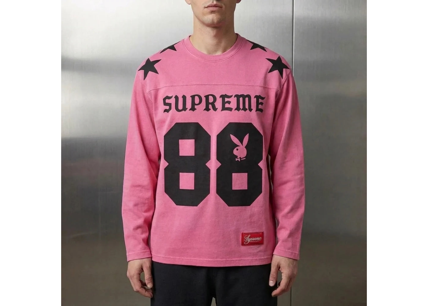 Supreme Playboy L/S Long Sleeve Football Top Tee Pink – Tuzex