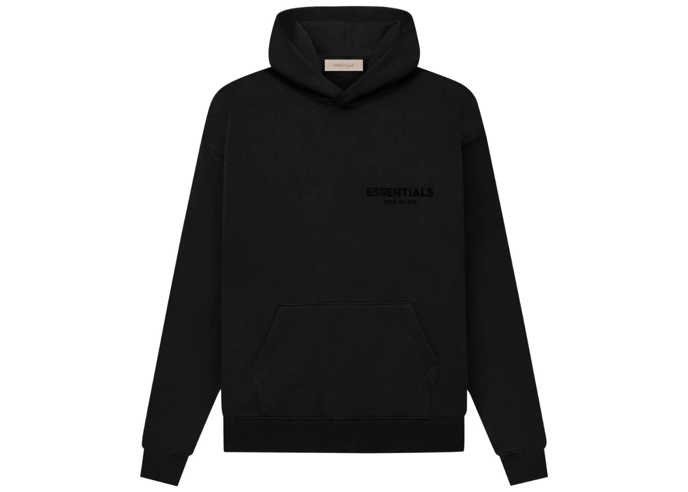 Fear of God Essentials Pullover Chest Logo Hoodie Stretch Limo Black