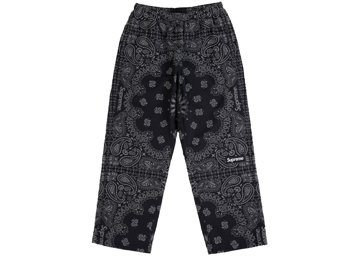 Supreme Reflective Bandana Track Pant Black
