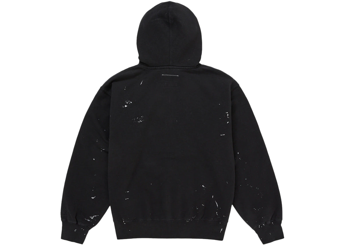 Supreme MM6 Maison Margiela Box Logo Zip Up Hooded Sweatshirt Black