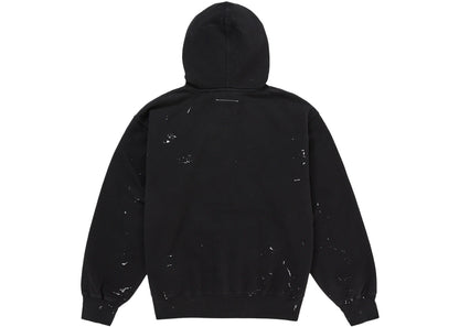 Supreme MM6 Maison Margiela Box Logo Zip Up Hooded Sweatshirt Black