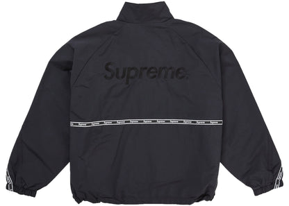 Supreme Logo Taping Track Jacket Black