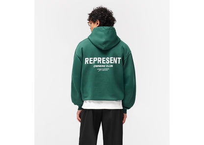 Represent Owner's Club Hoodie Racing Green/White