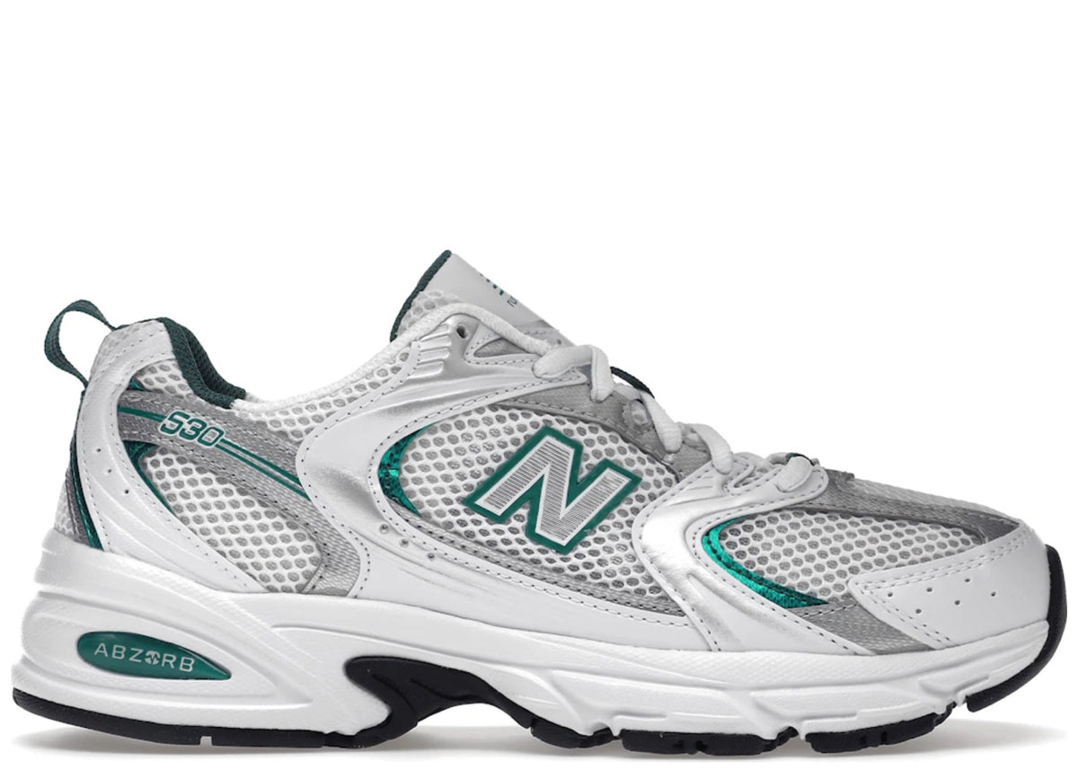 New Balance 530 White Silver Green