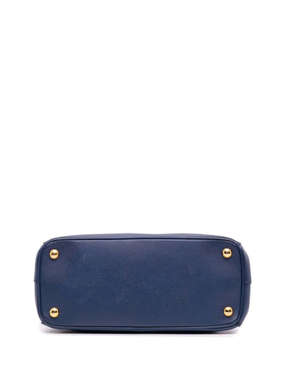 Prada Shopping Saffiano Lux small Galleria Double Zip Satchel bag Bluette