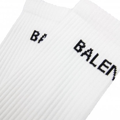 Balenciaga Logo Tennis Socks White