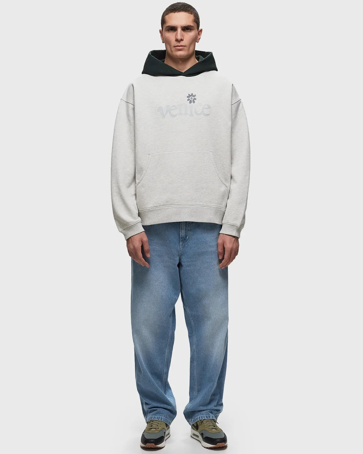 ERL Venice Knit Hoodie Grey