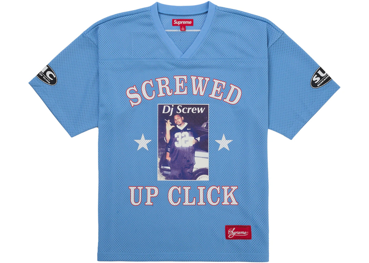 Supreme DJ Screw Football Jersey Blue
