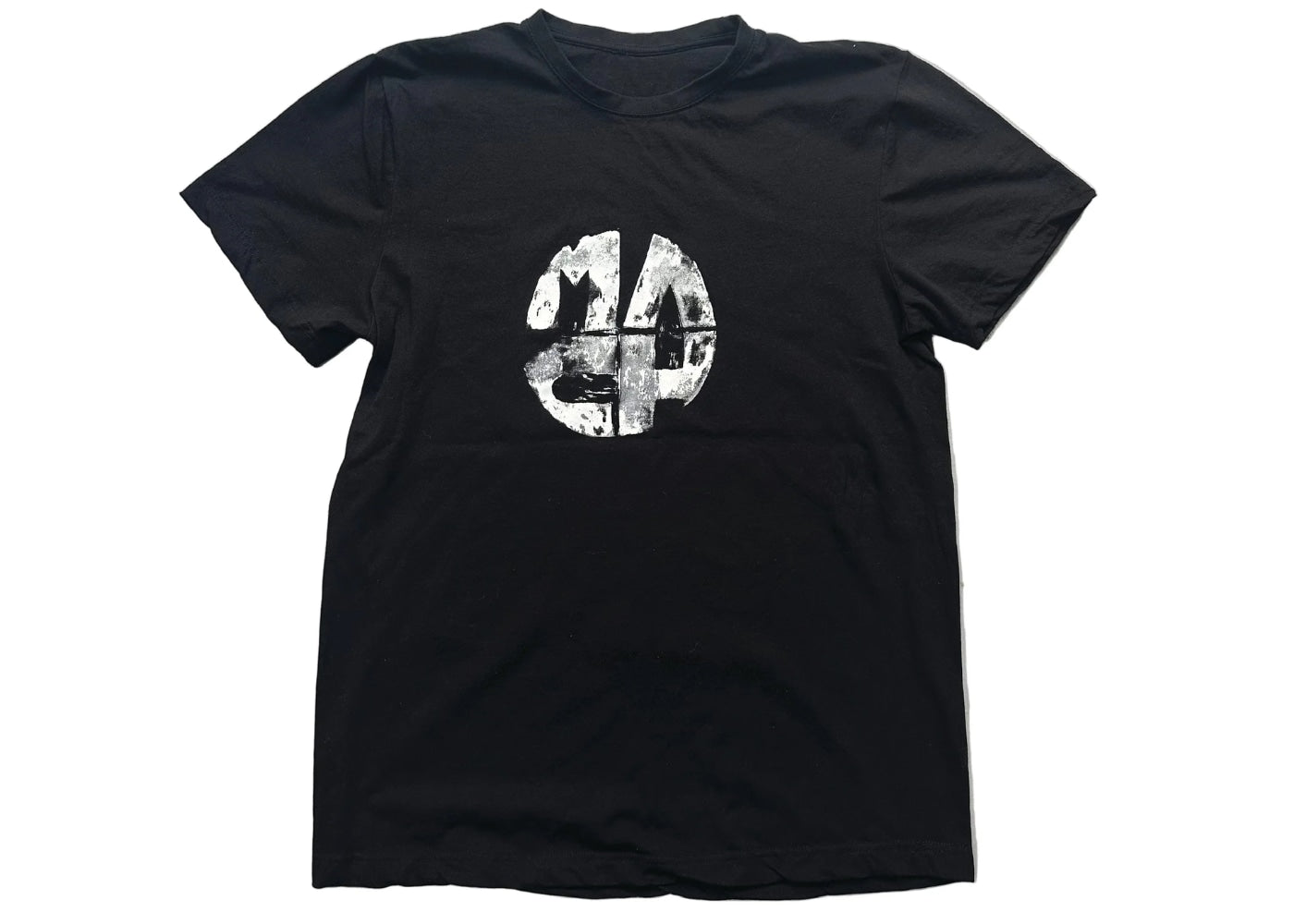 Mach Designs Damaged Iconic White Logo T-shirt Black
