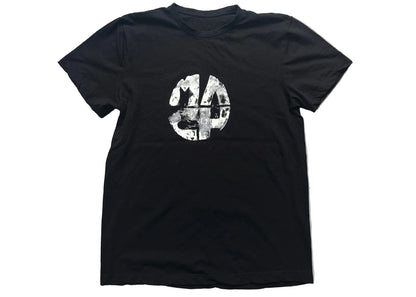 Mach Designs Damaged Iconic White Logo T-shirt Black