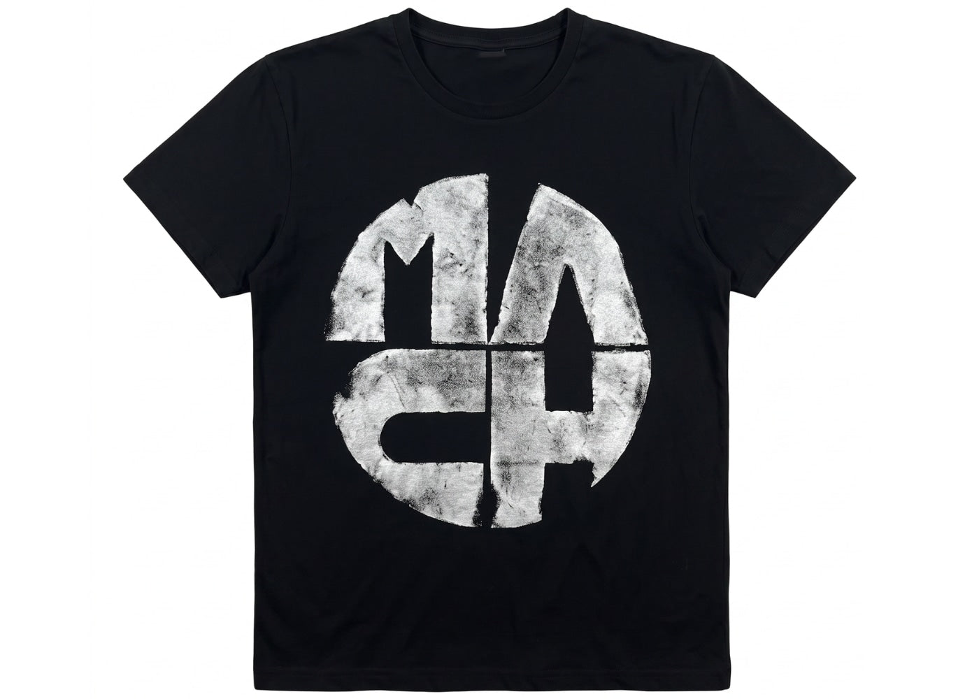 Mach Designs Damaged Iconic White Logo T-shirt Black