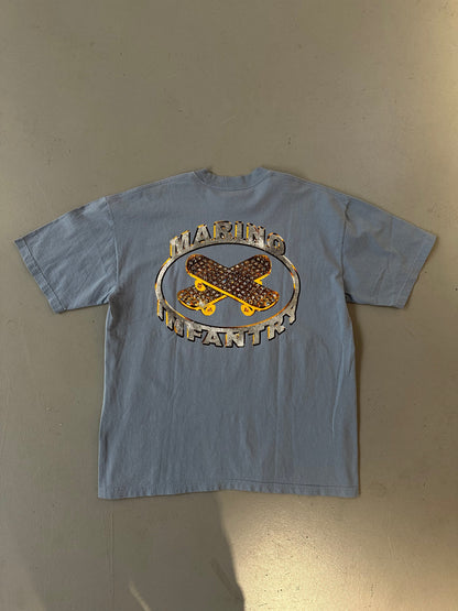 Marino Infantry OG Logo T-shirt Oversized Baby blue