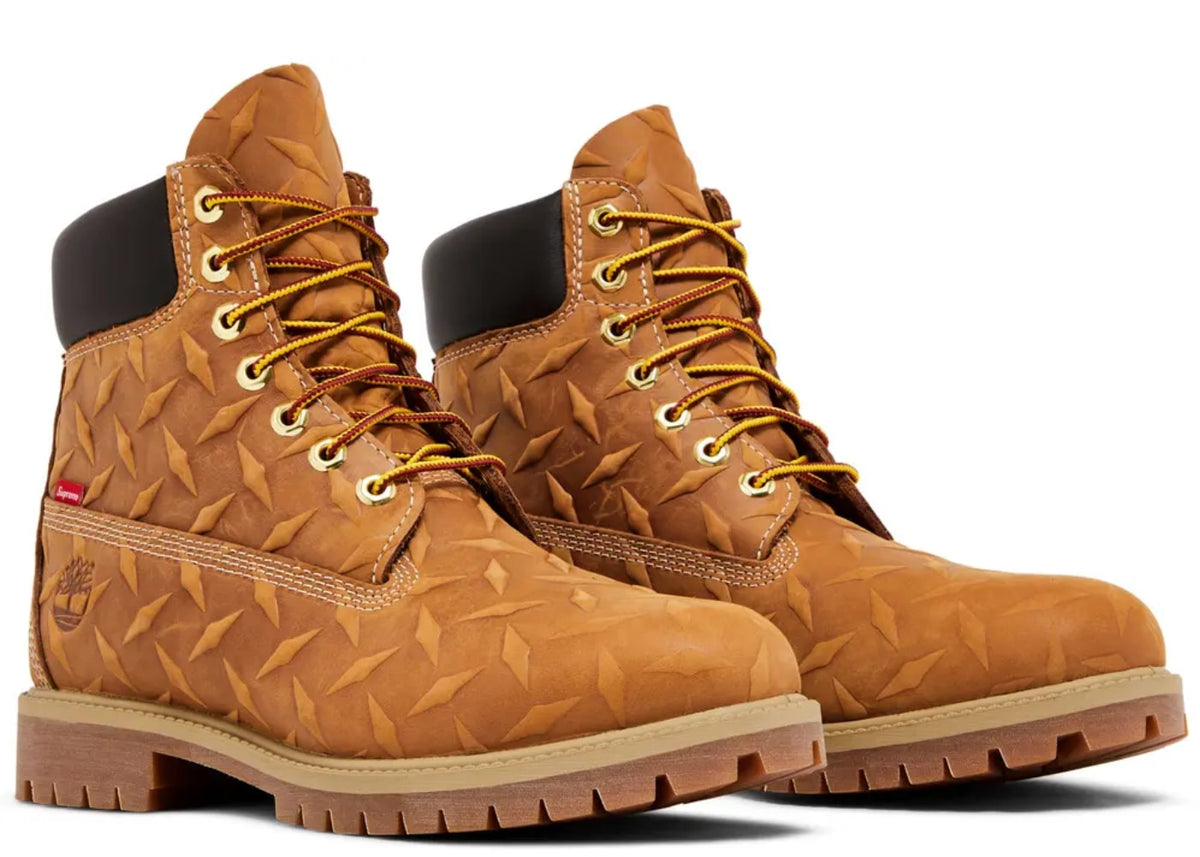 Timberland 6" Premium Waterproof Boot Supreme Diamond Plate Wheat