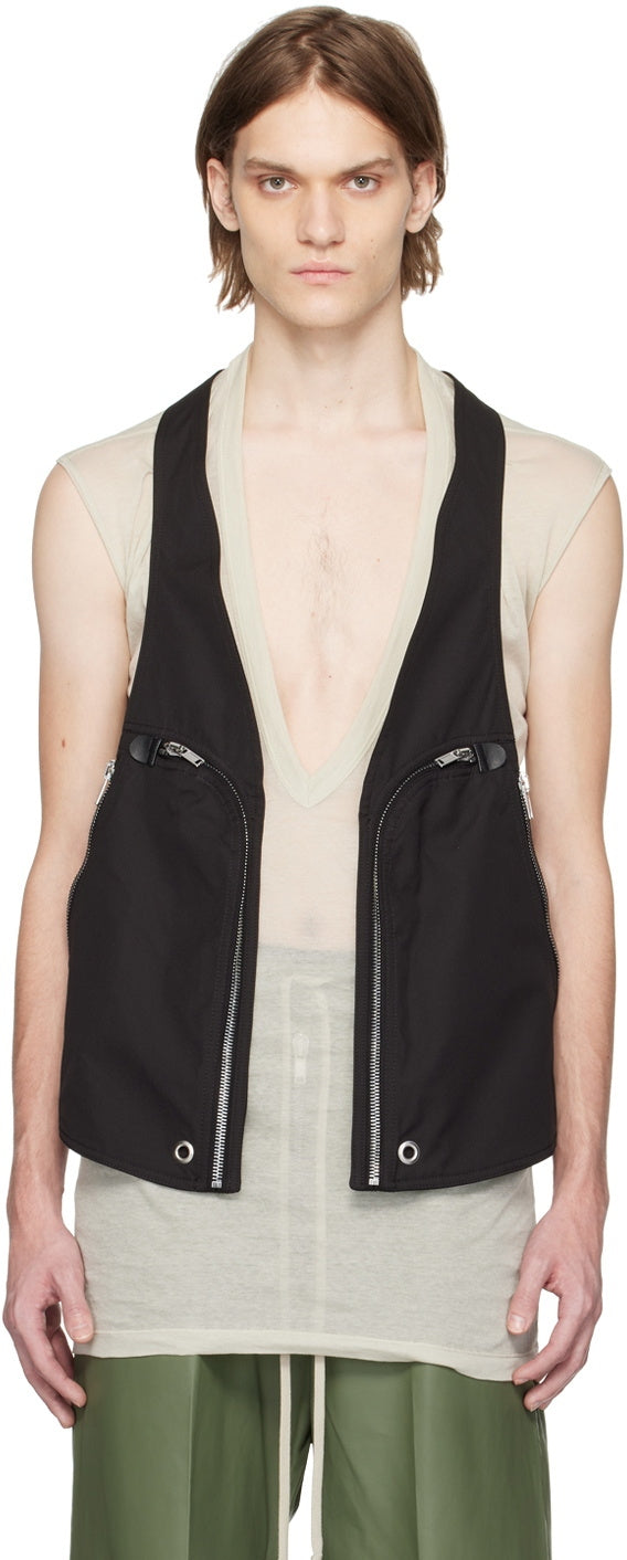 Rick Owens Black Bauhaus Vest