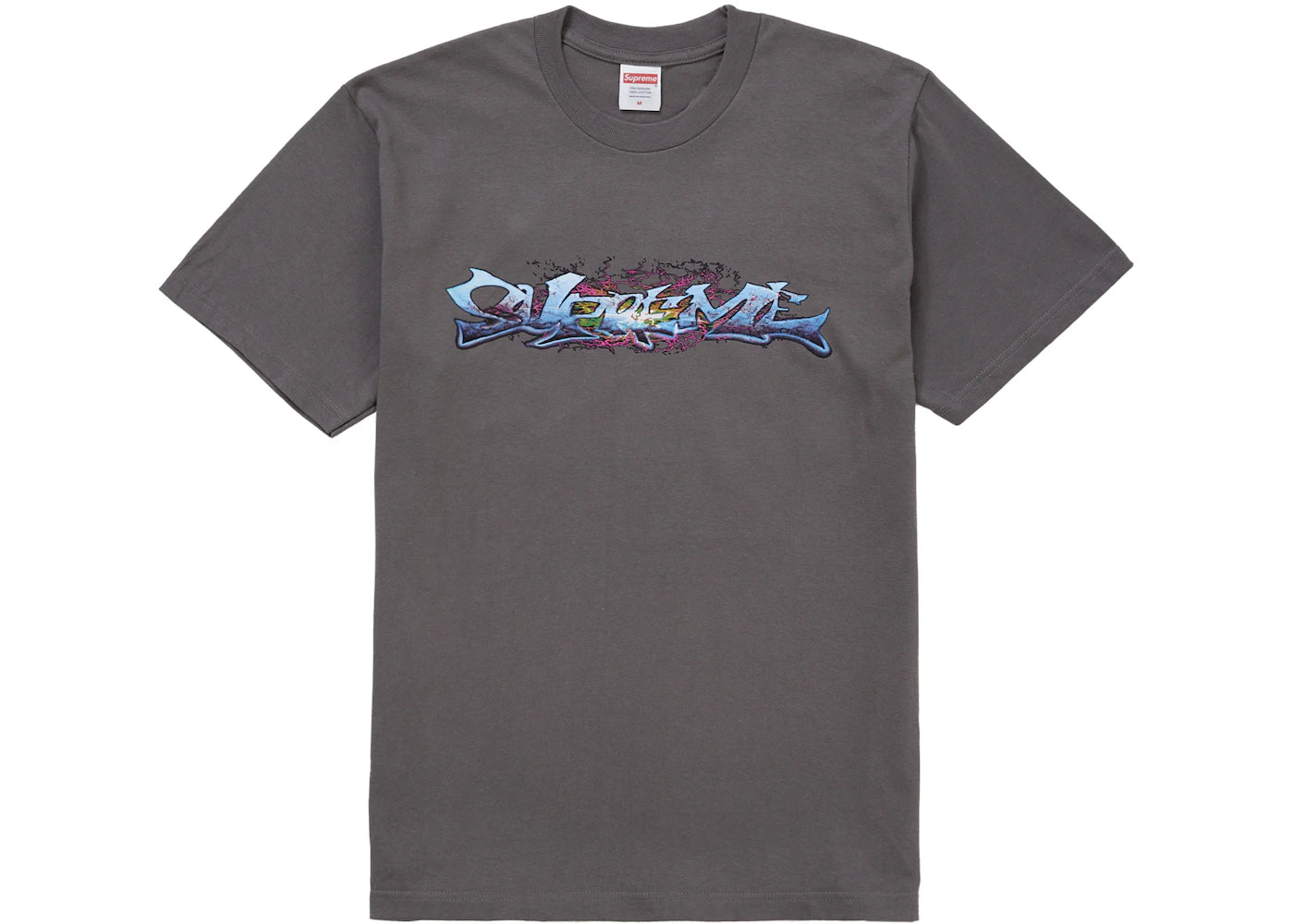 Supreme Tag Tee Charcoal