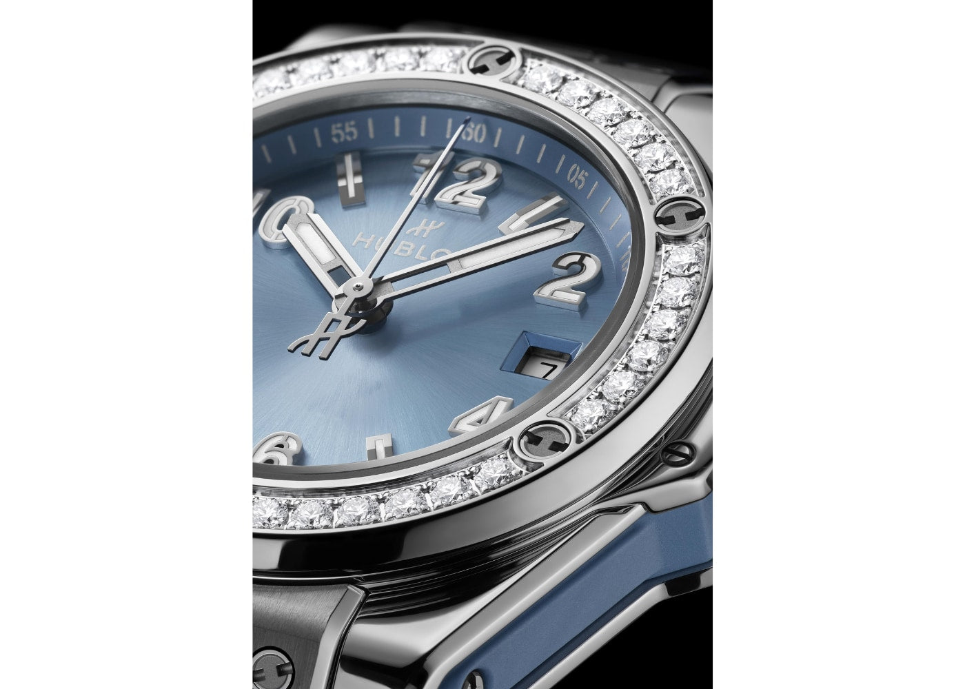 Hublot Big Bang One Click Steel Coal Blue Diamonds 33mm | 485.SX.717B.RX.1204