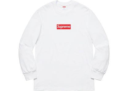 Supreme Red Box Logo LS Long-sleeved tee White