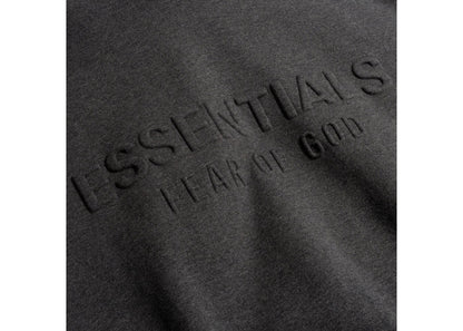 Fear of God Essentials Embossed Essentials Classic Hoodie Charcoal Heather Black