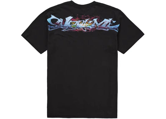 Supreme Blue Graffiti Tag Tee Black