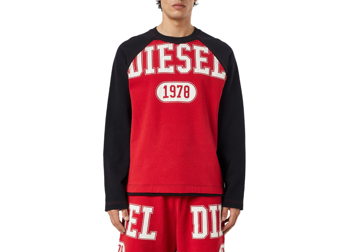 Diesel S-RAGLEN Graphic Sweatshirt Black