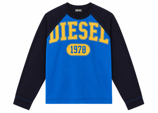 Diesel S-RAGLEN 1978 Graphic Sweatshirt Blue