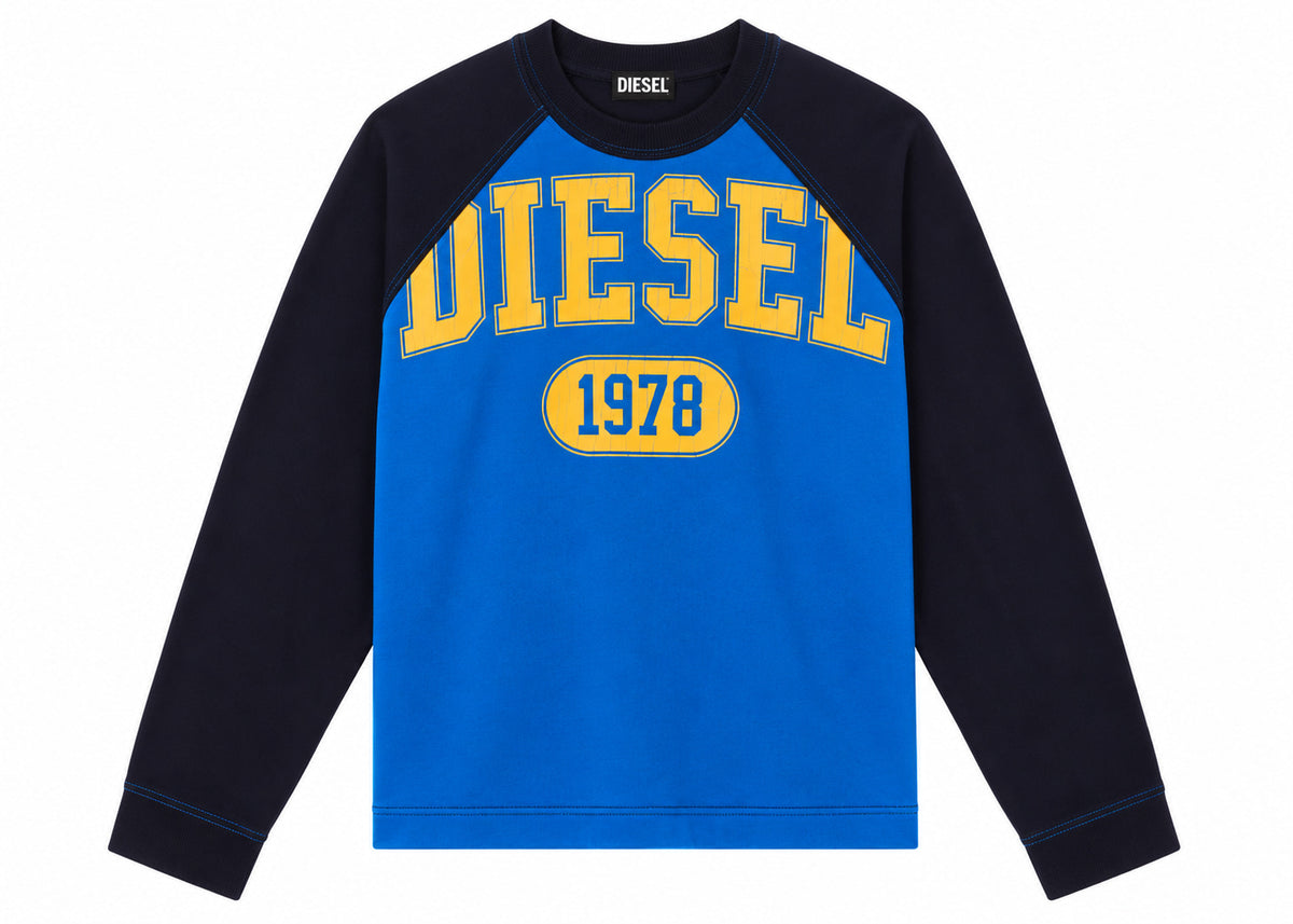 Diesel S-RAGLEN 1978 Graphic Sweatshirt Blue