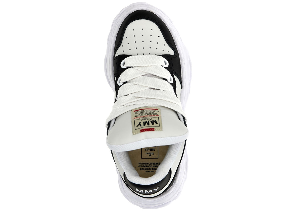 Maison Mihara Yasuhiro Wayne Low Leather Puffer Black White