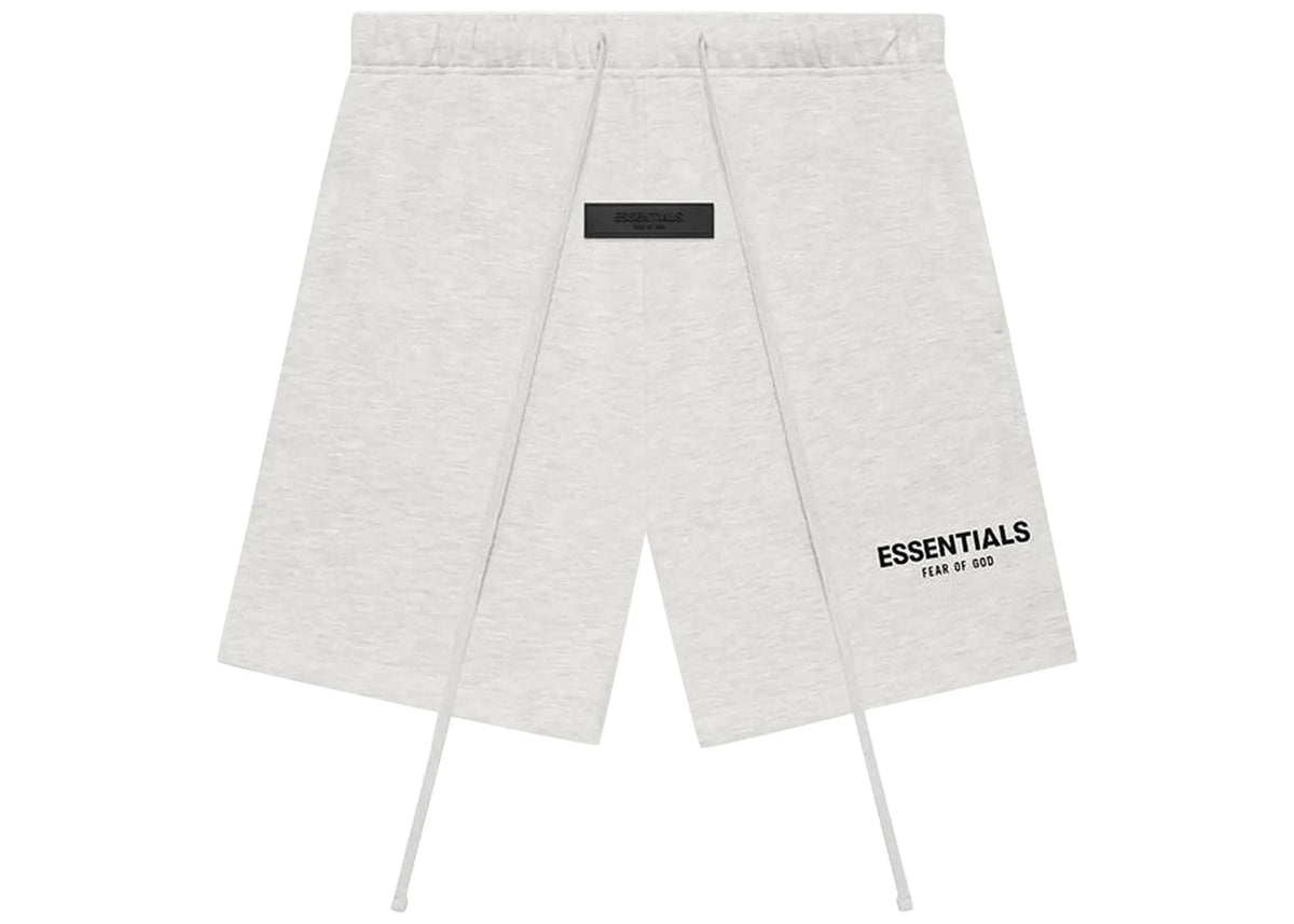 Fear of God Essentials Logo Track Shorts Light Oatmeal Grey
