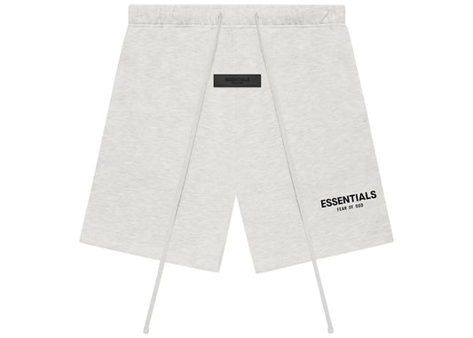 Fear of God Essentials Logo Track Shorts Light Oatmeal Grey