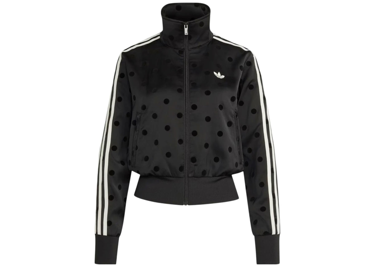 adidas Women's Satin Polka Dots TT Track Jacket Black