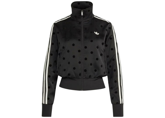 adidas Women's Satin Polka Dots TT Track Jacket Black