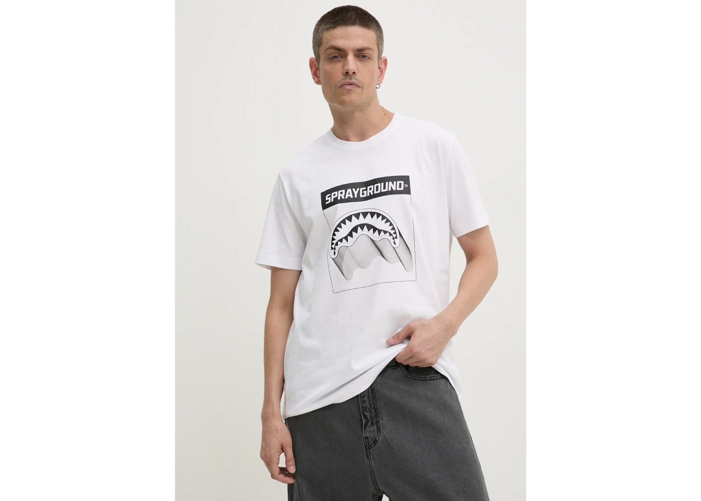 Sprayground Shark Layer T-shirt White