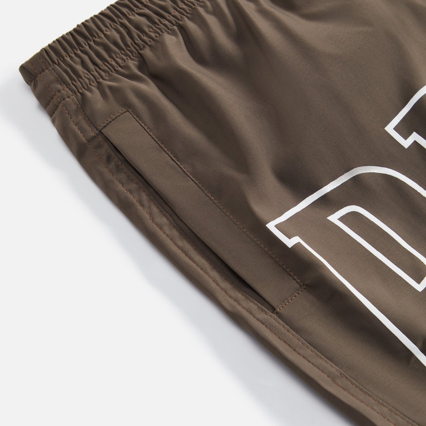 Rhude Logo Swim Shorts Brown