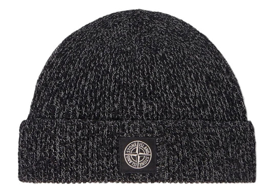 Stone Island Knit Reflective Hat Beanie Black