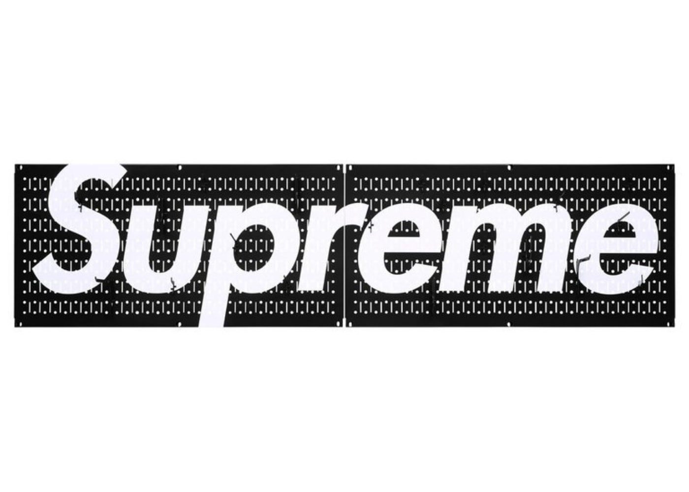 Supreme Wall Control Pegboard Panel (Set of 2) Black