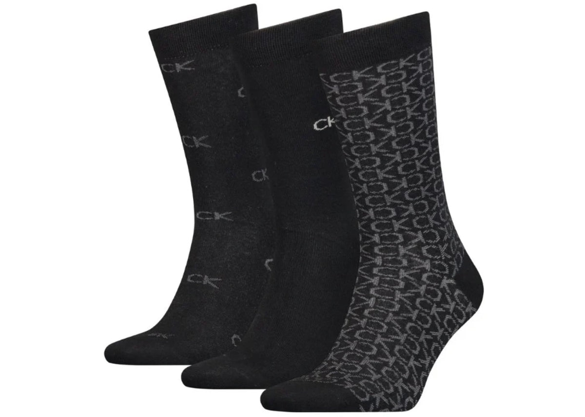 Calvin Klein Socks 3-pack Black Ponožky