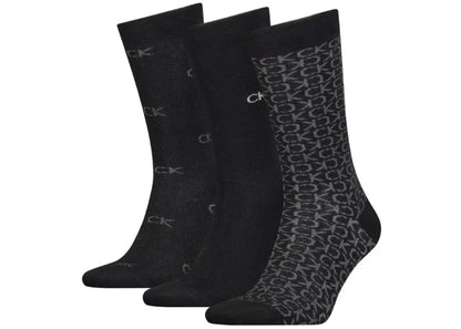 Calvin Klein Socks 3-pack Black Ponožky